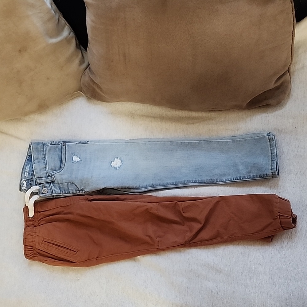 2 pair of Cat and Jack jeans and joggers